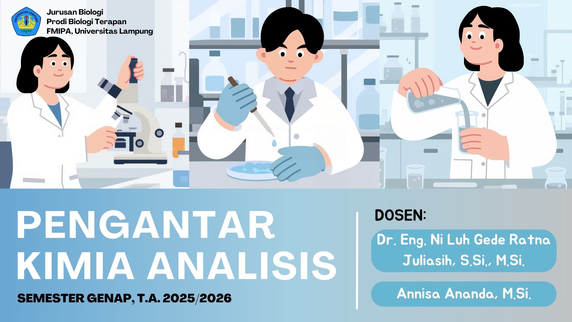 Pengantar Kimia Analisis Kelas B Genap 2025/2026