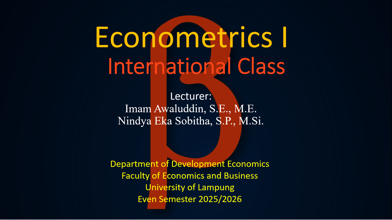 S1 EP - Econometrics I Even Semester 2025/2026