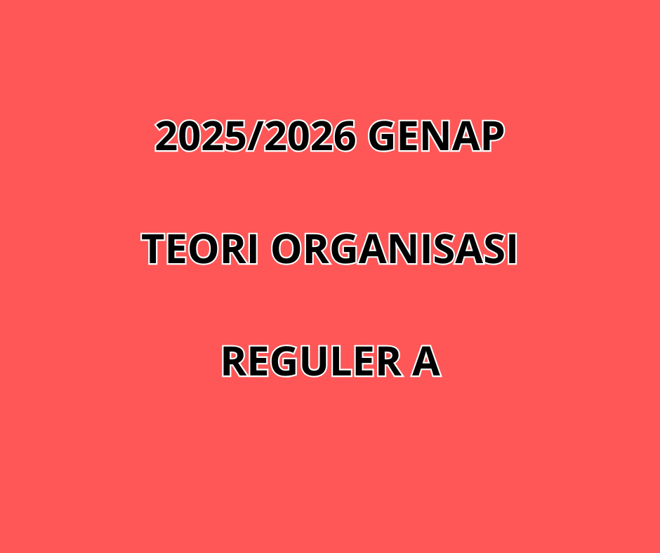 TEORI ORGANISASI REG A
