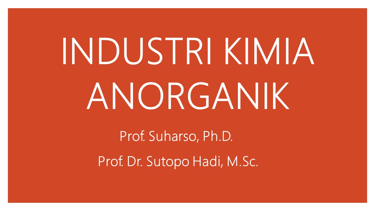 Kimia-S1-Industri Kimia Anorganik Genab 2025-2026
