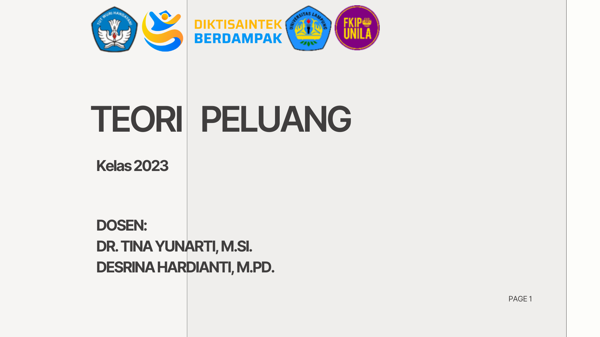 PSPM - Teori Peluang 2023-KMT620211