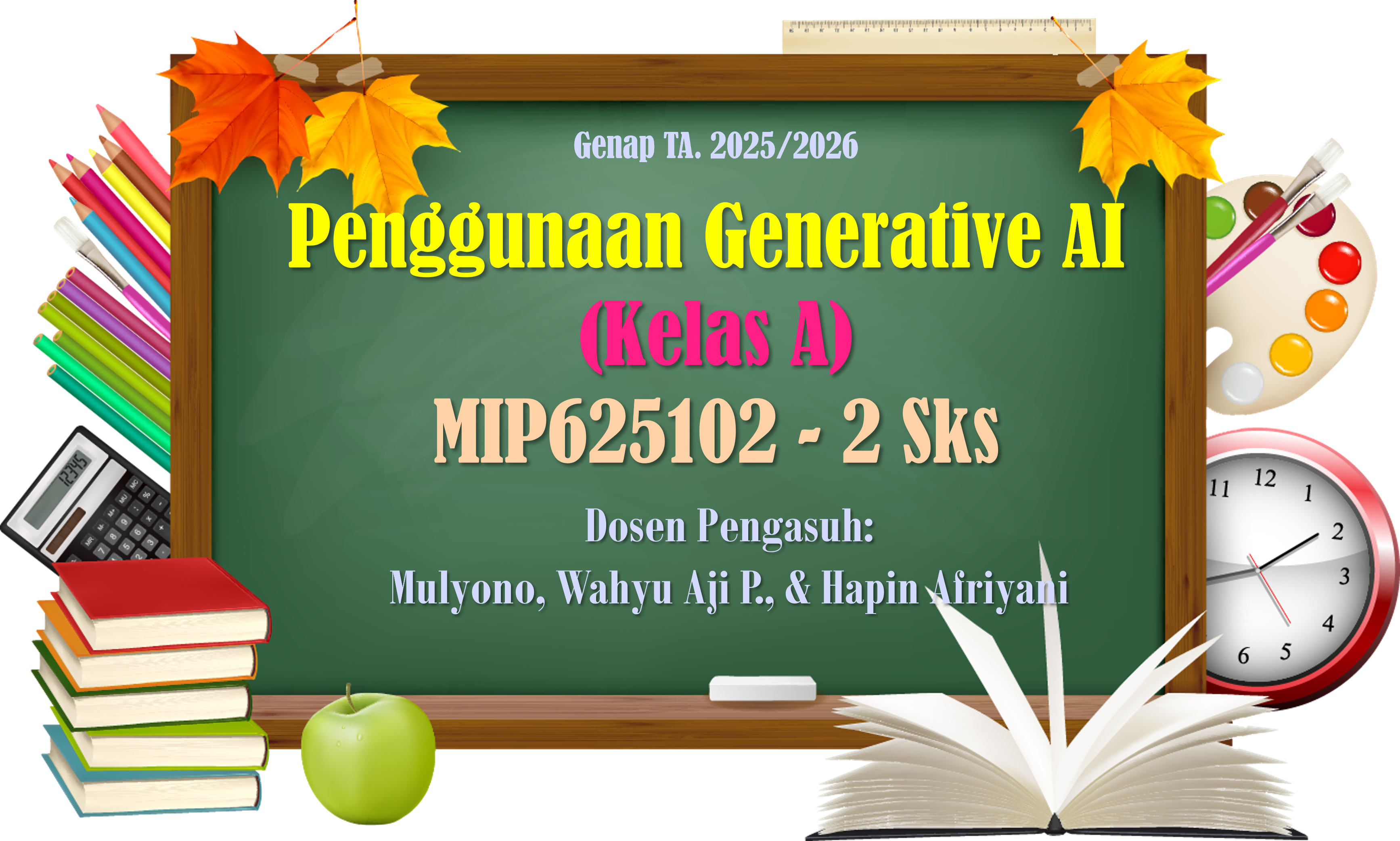 S1 Kimia_Penggunaan Generative AI Kelas A (Genap TA 2025/2026)