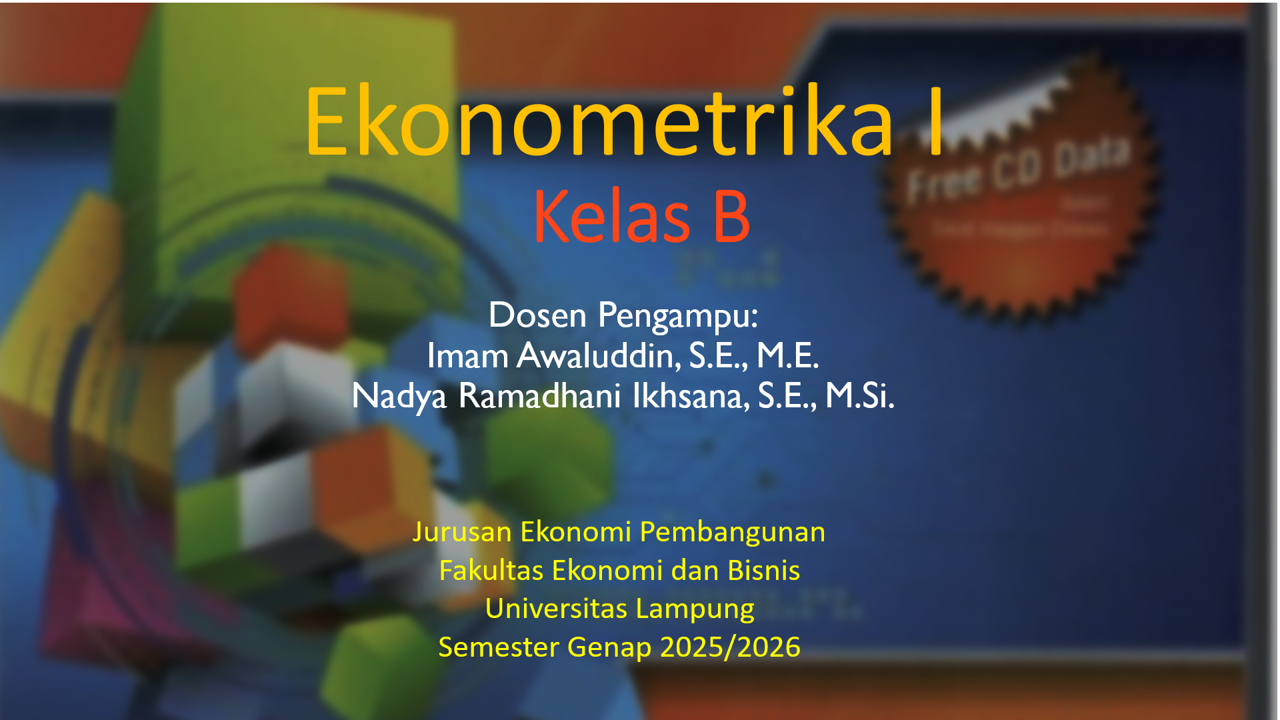 S1 EP - Ekonometrika I Kelas B Genap 2025/2026