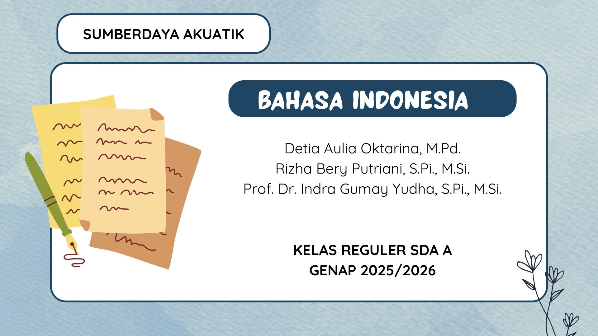 Bahasa Indonesia SDA A