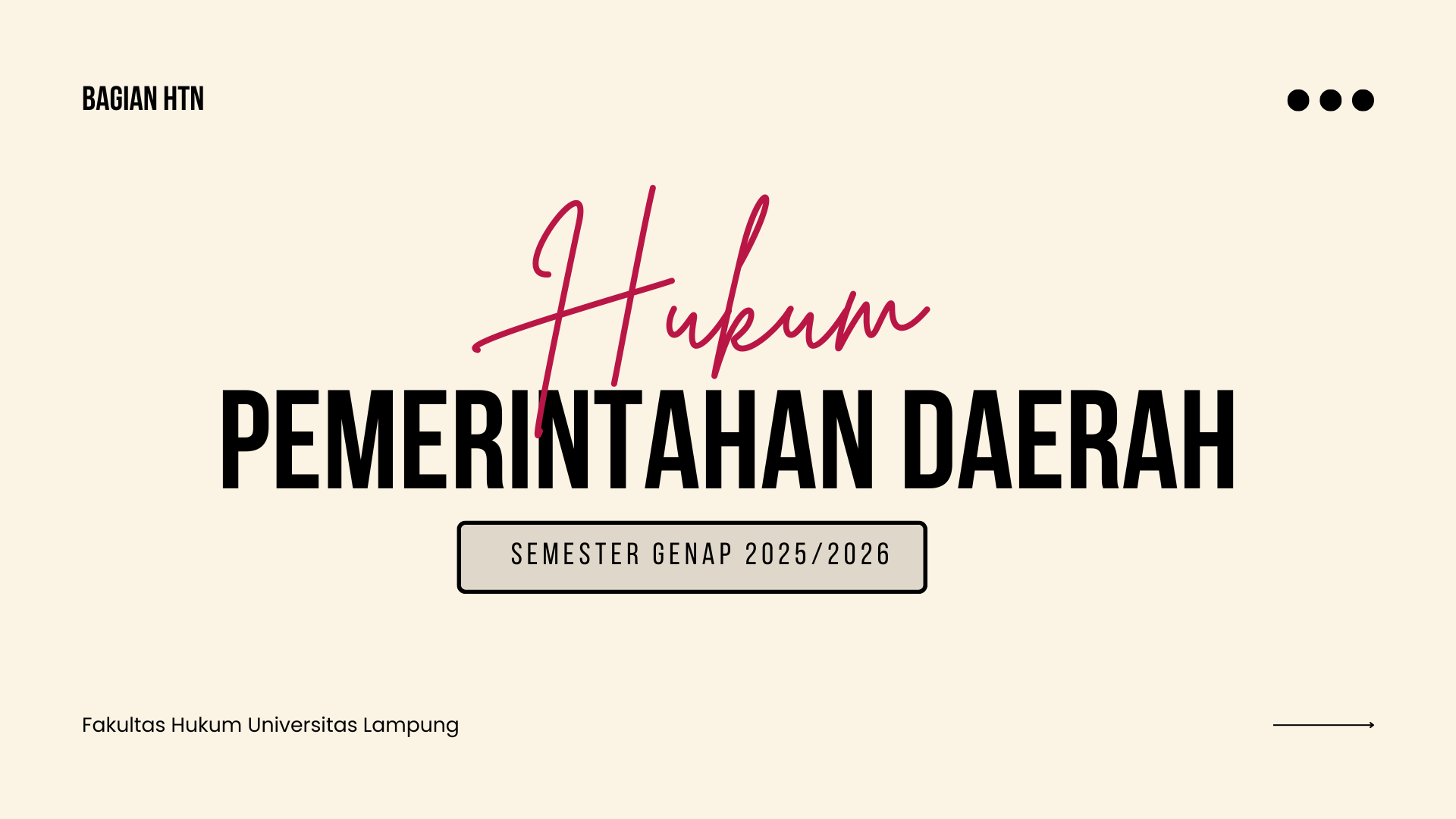 Hukum Pemerintahan Daerah 2026 (Malicia Evendia)