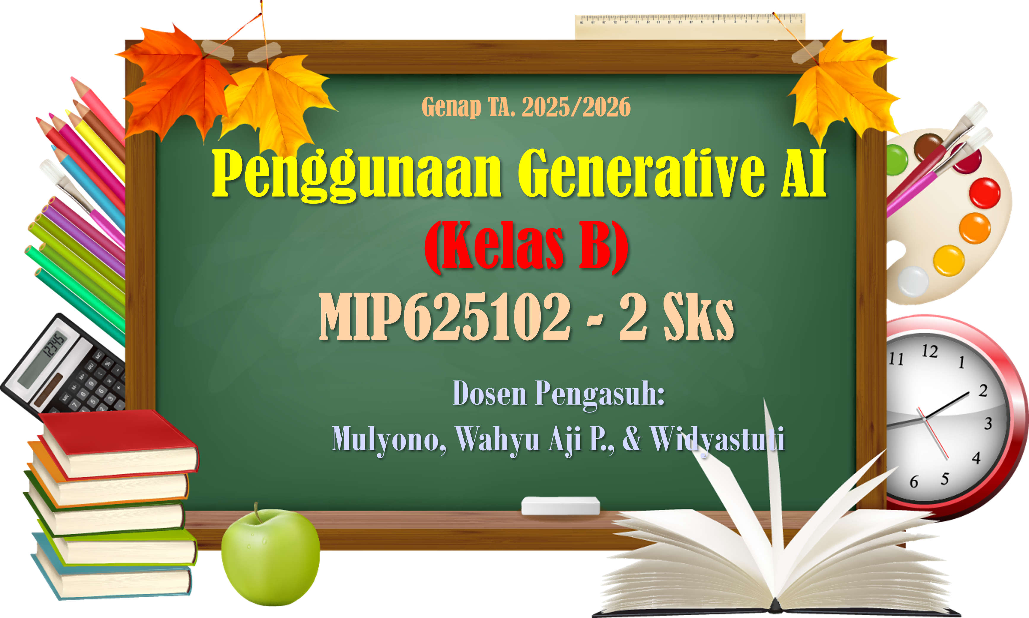 S1 Kimia_Penggunaan Generative AI Kelas B (Ganjil TA 2025/2026)