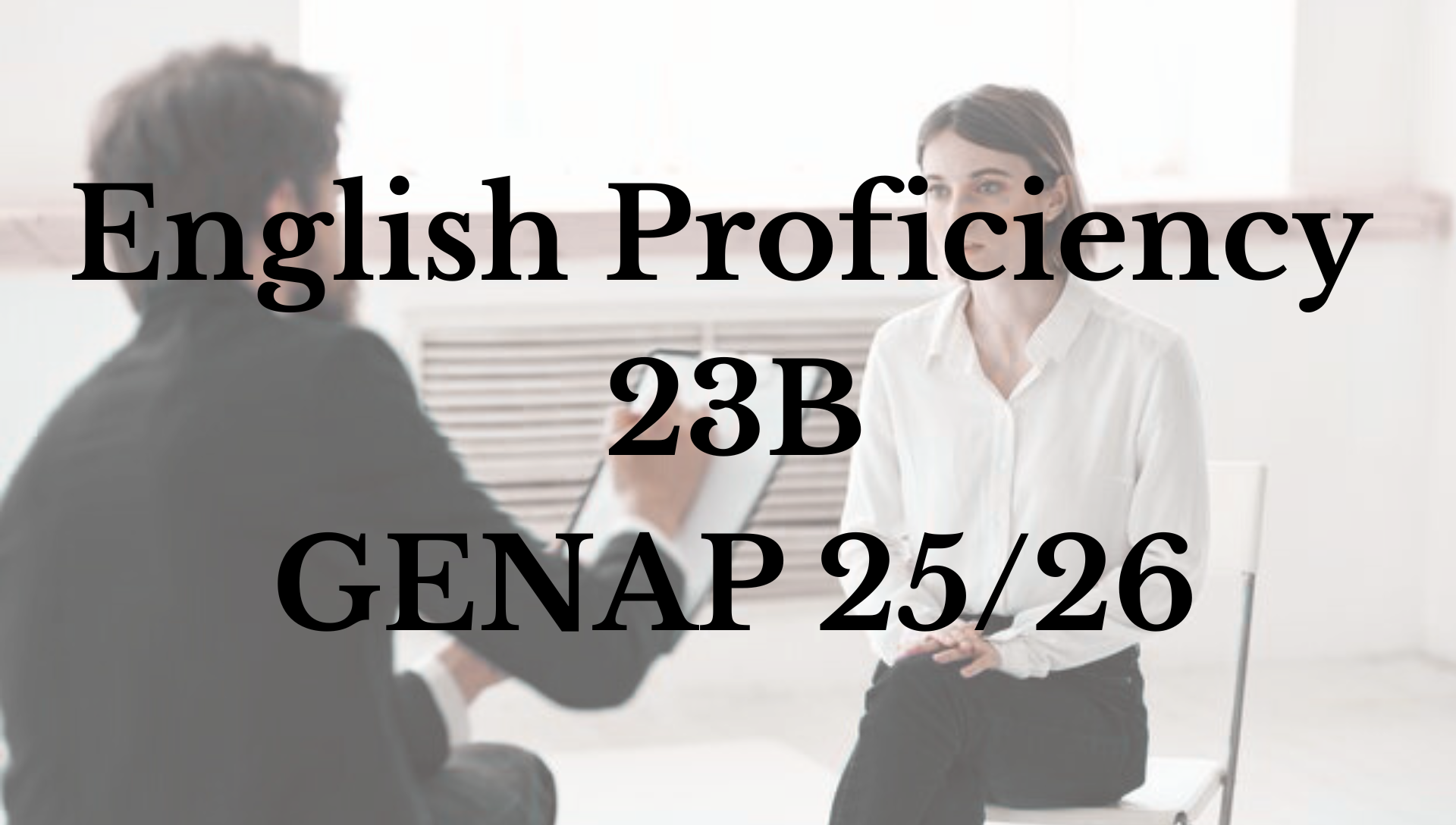 English Proficiency ED23B GENAP 2025/2026