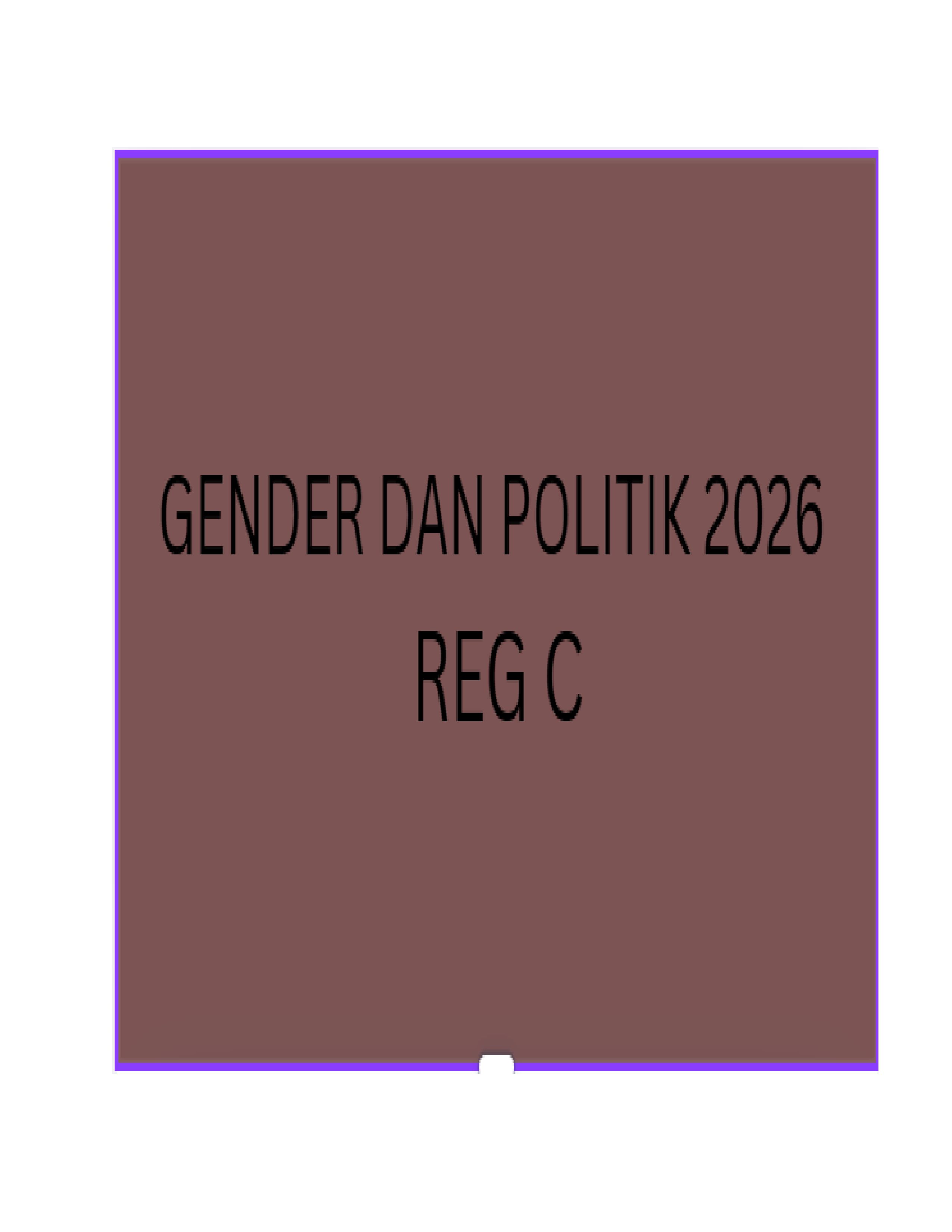 Gender dan Politik Reg C