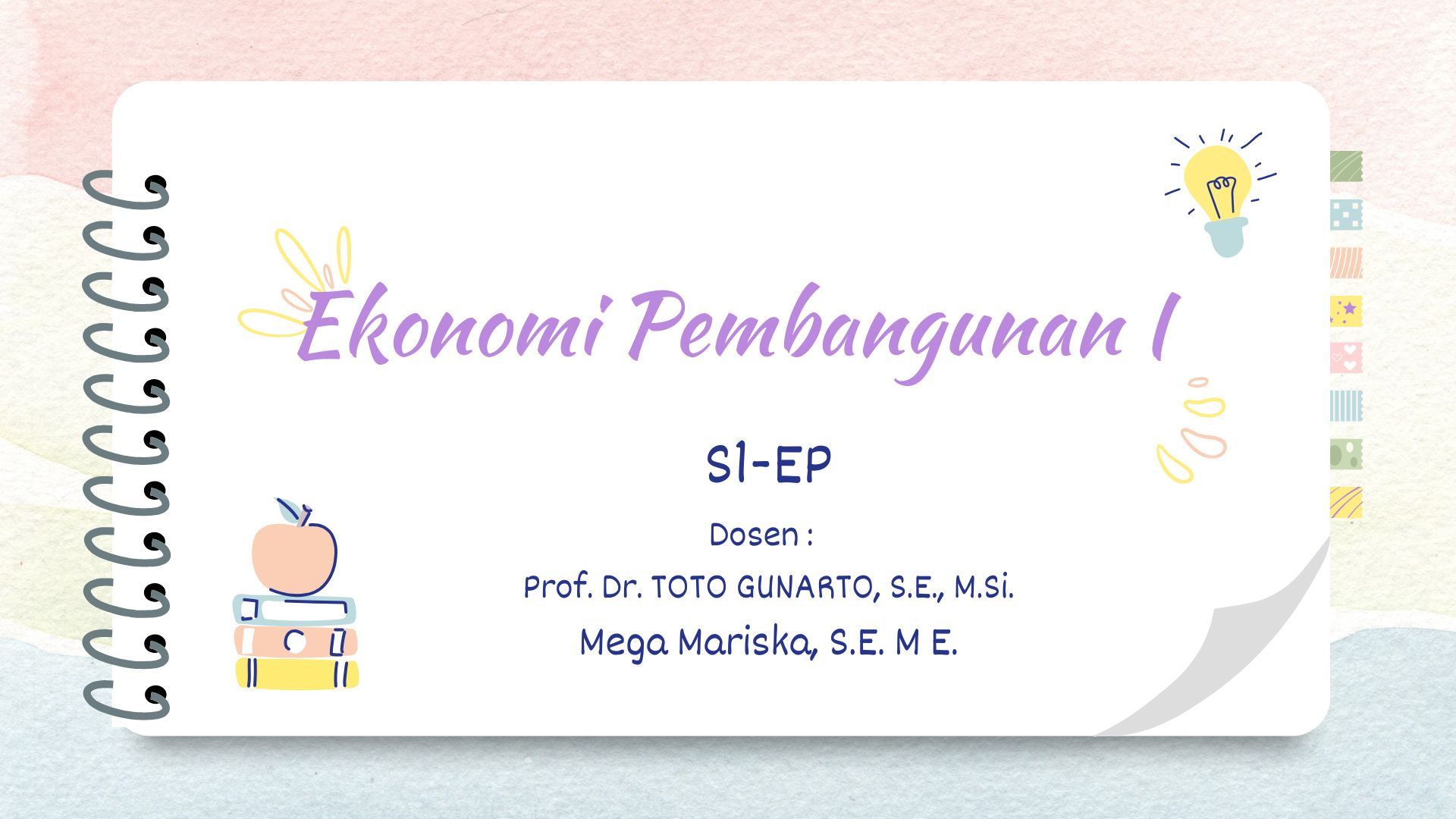 Ekonomi Pembangunan I-EP-kelas A