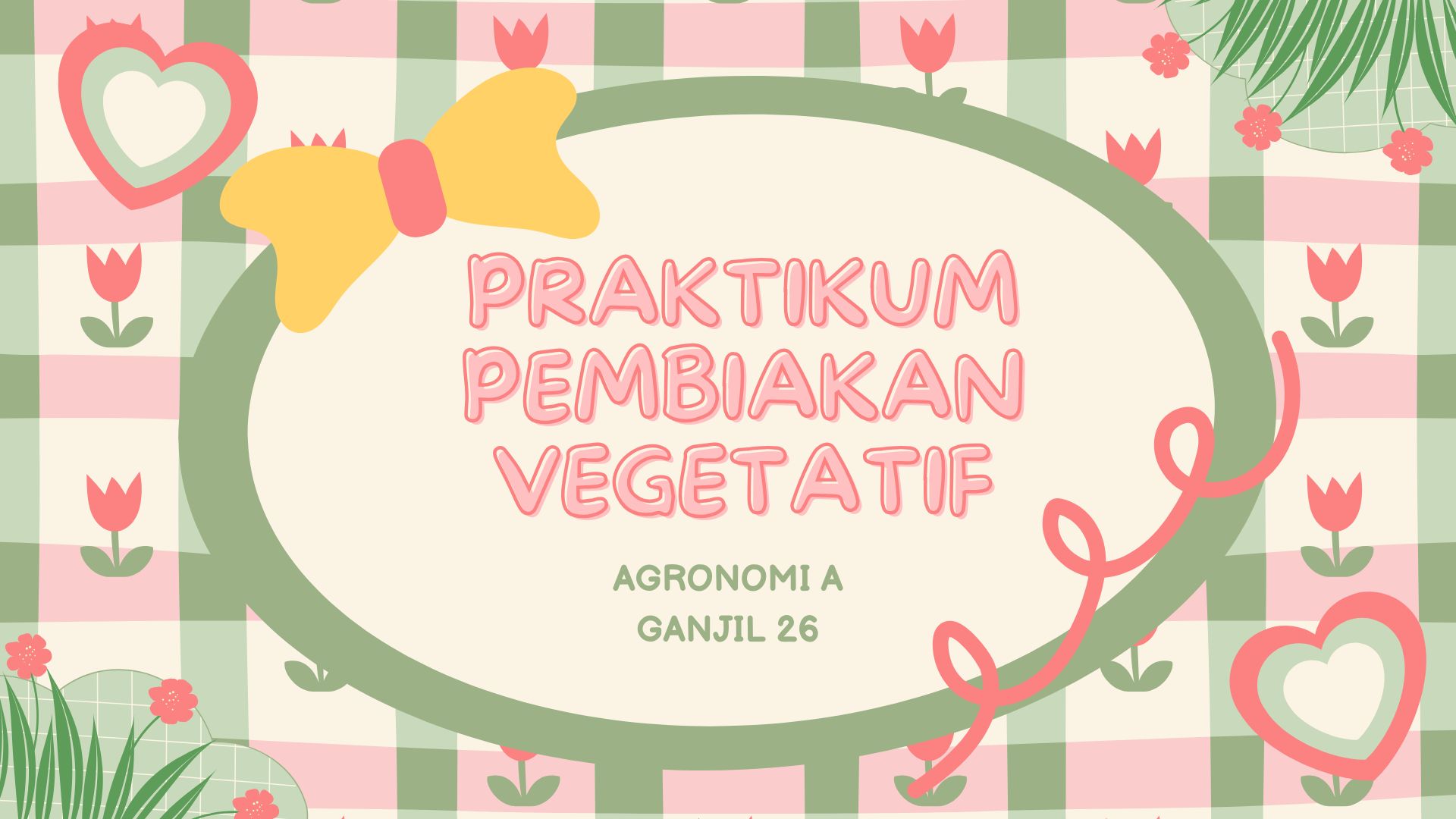 Praktikum Pembiakan Vegetatif AGH A Ganjil 26
