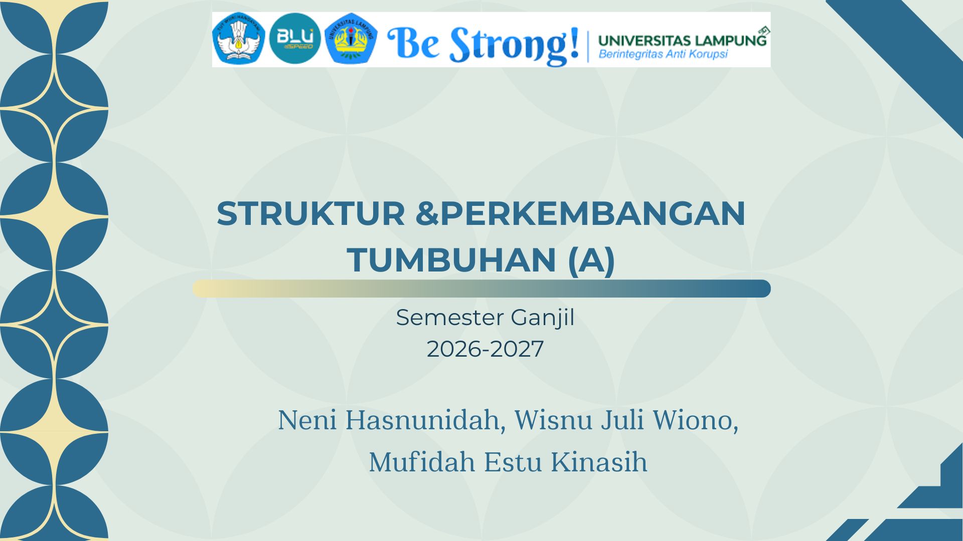 Struktur dan Perkembangan Ganjil Tumbuhan 2026-2027 (A)