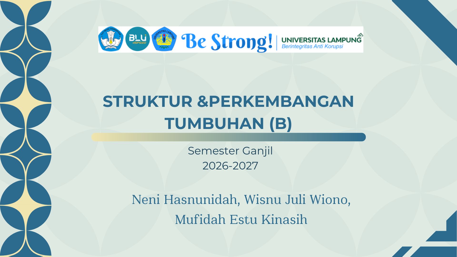 Struktur dan Perkembangan Tumbuhan Ganjil 2026-2027 (B)