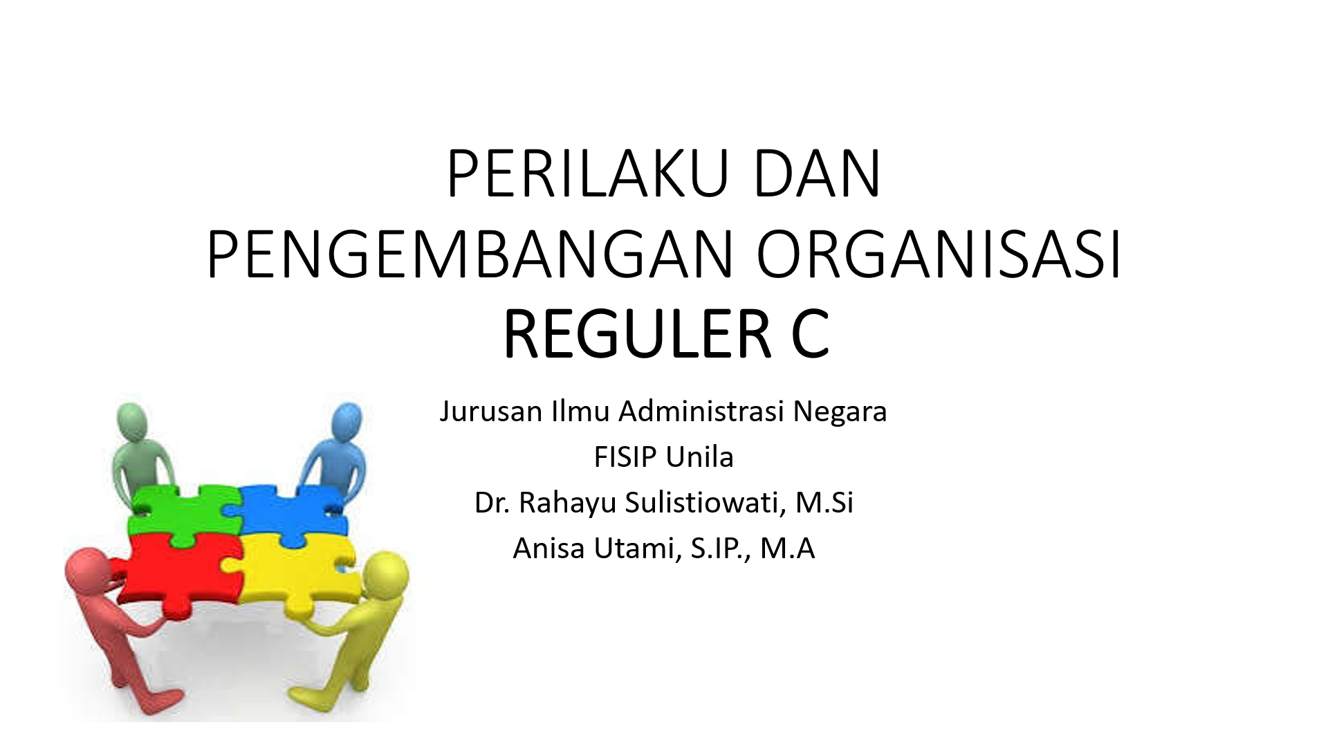 Perilaku dan Pengembangan Organisasi Publik Reg C Ganjil 2026/2027