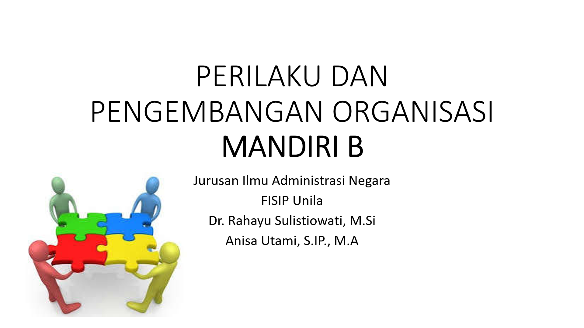 Perilaku dan Pengembangan Organisasi Publik Reg D Ganjil 2026/2027