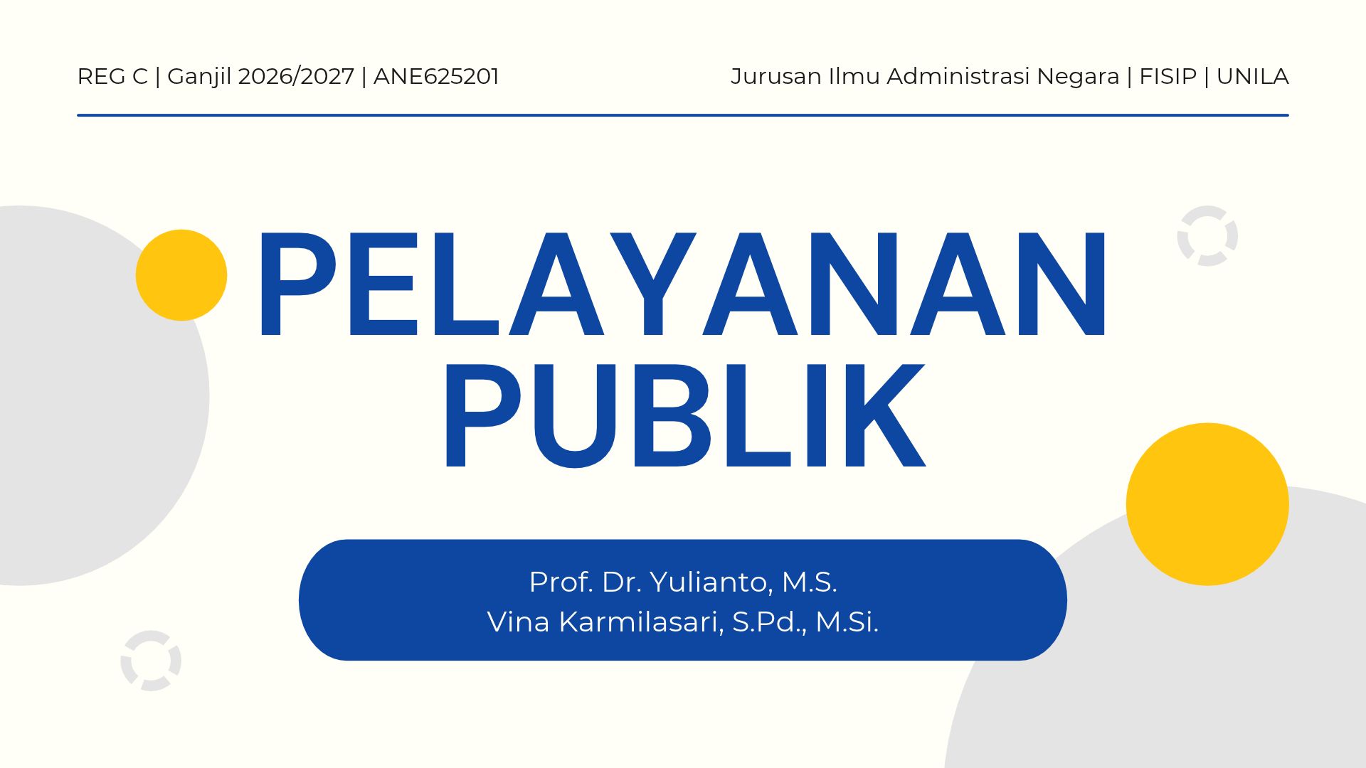 Pelayanan Publik Reg C 2026