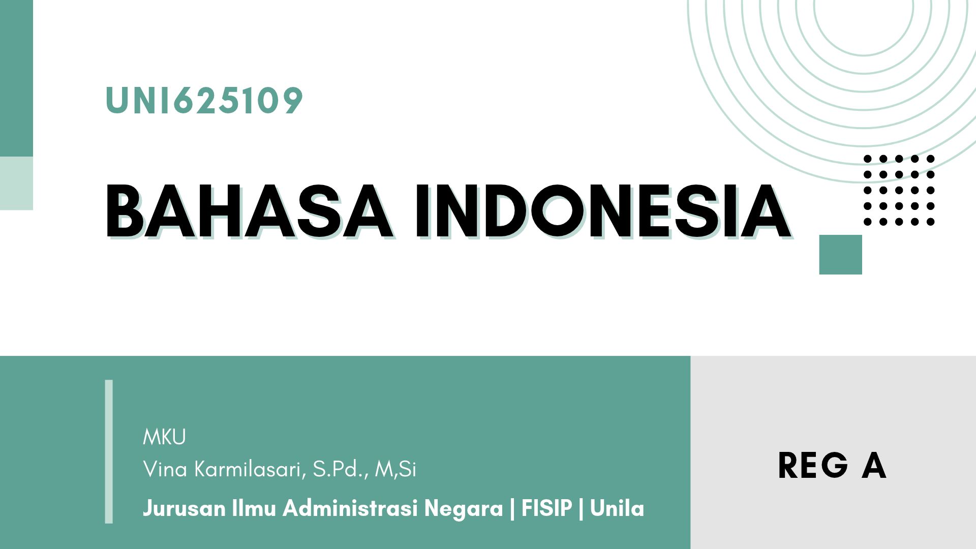 Bahasa Indonesia REG A 2026