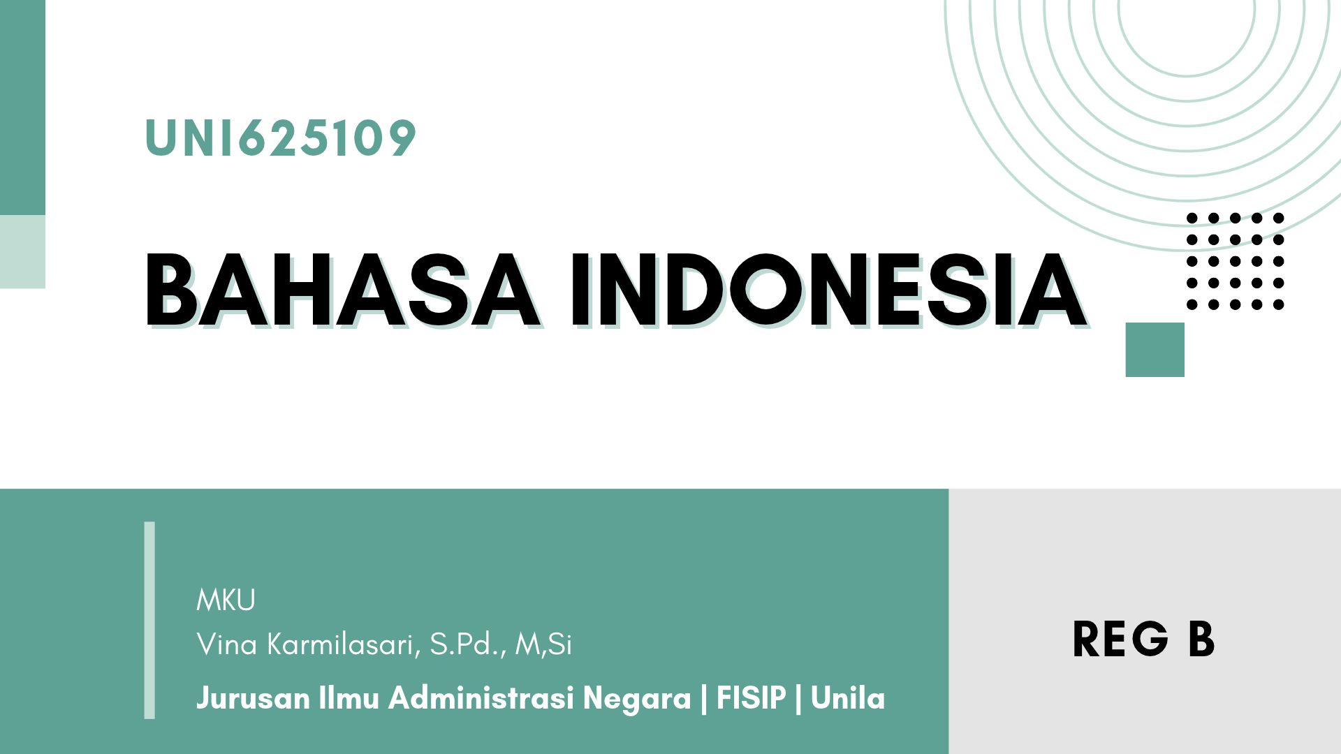 Bahasa Indonesia REG B 2026