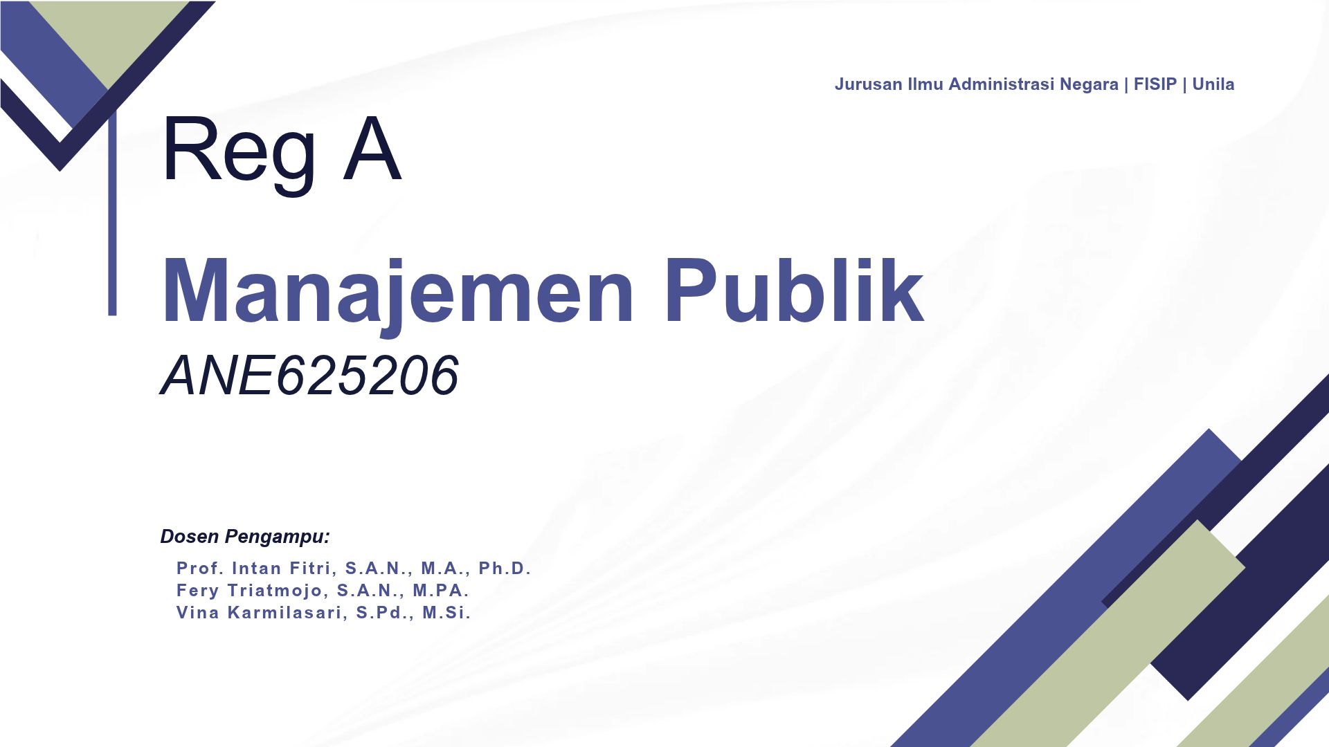 Manajemen Publik Reg A 2026