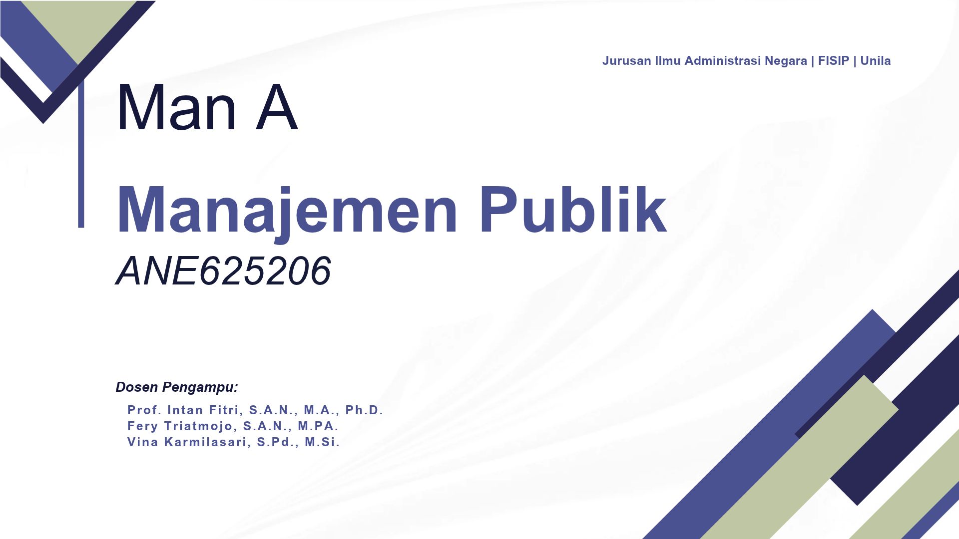 Manajemen Publik Man A 2026