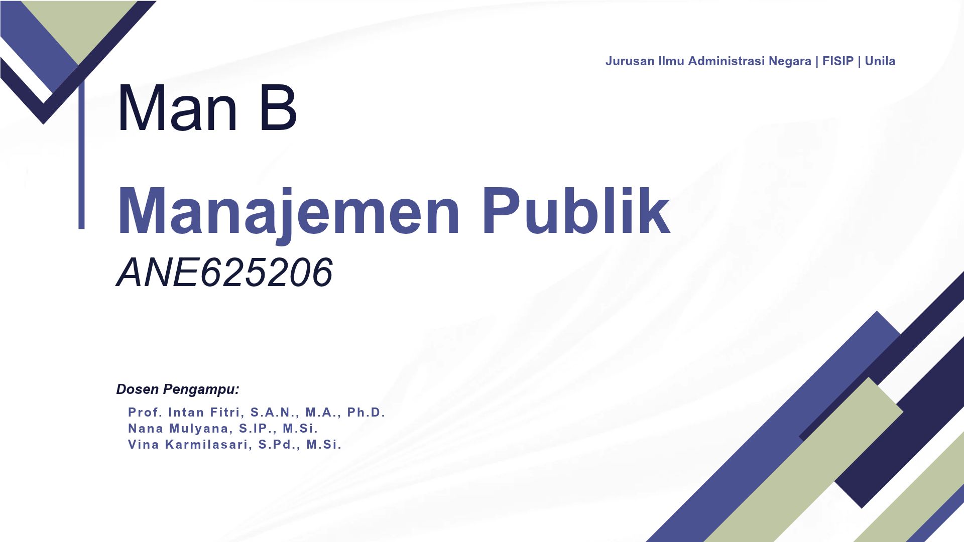 Manajemen Publik Man B 2026