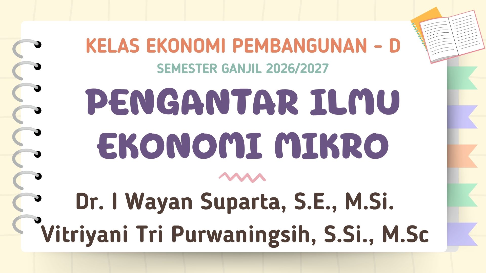 Pengantar Ilmu Ekonomi Mikro EP D - 2026