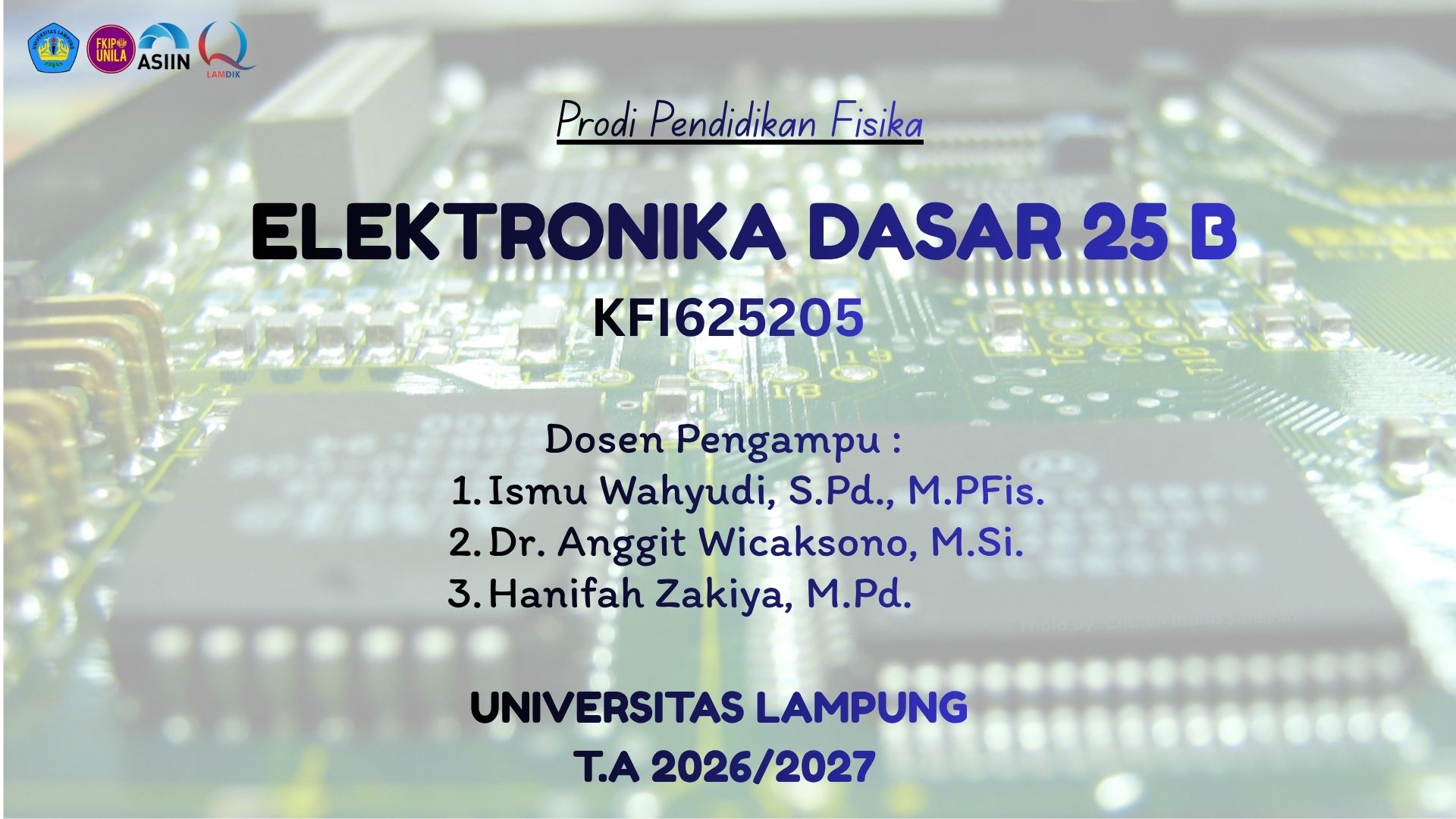 ELEKTRONIKA DASAR 25 B PSPF