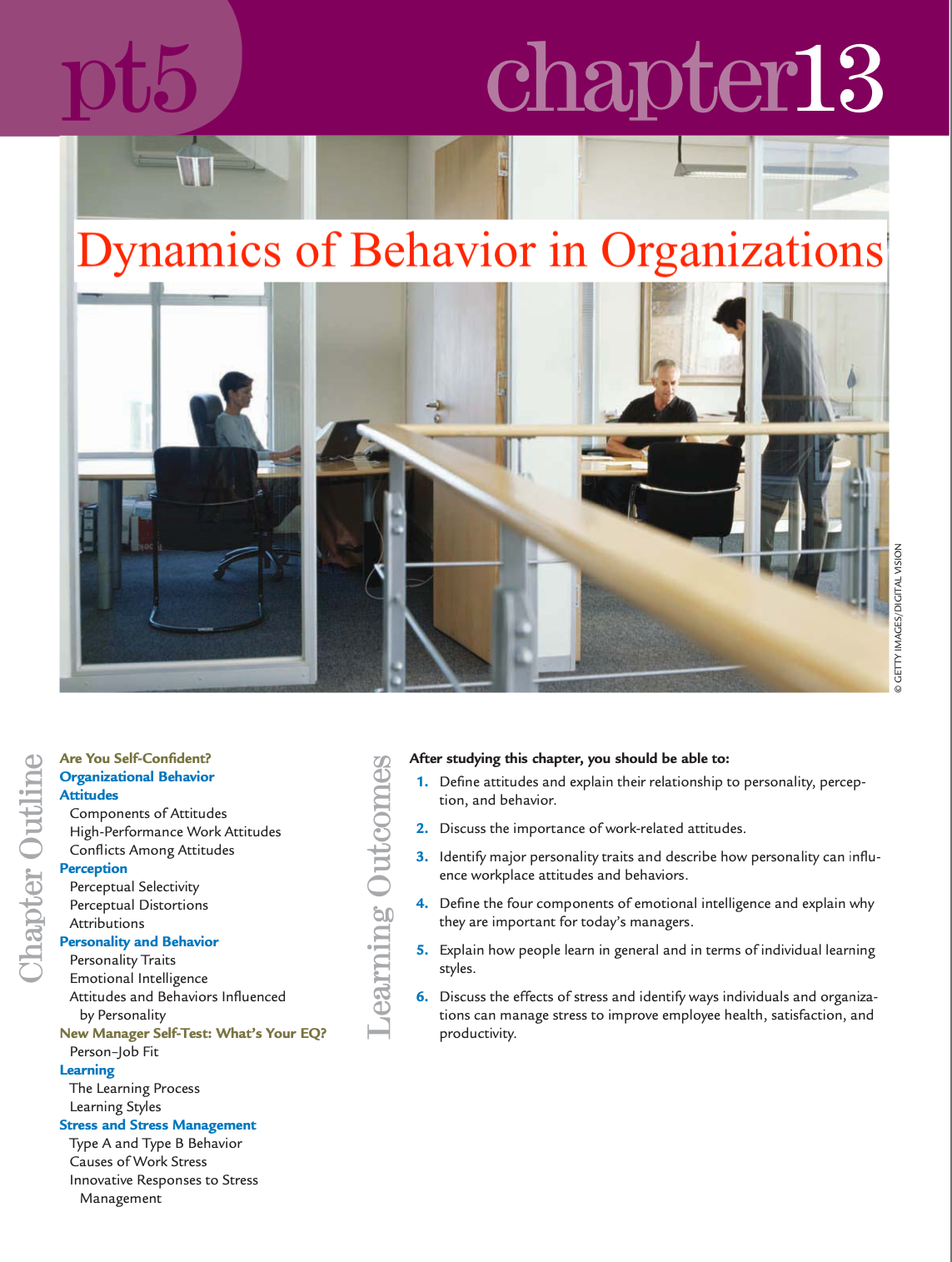Ch 13. Dynamics of Behavior in Organizations