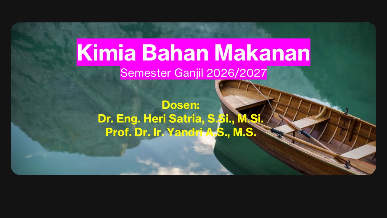 Kimia Bahan Makanan Sem. Ganjil 2026-2027