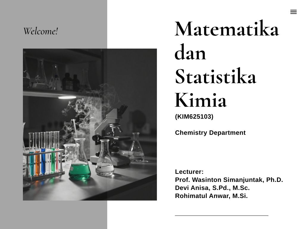 S1 Kimia_Matematika dan Statistika Kimia Kelas A-Ganjil 2026/2027