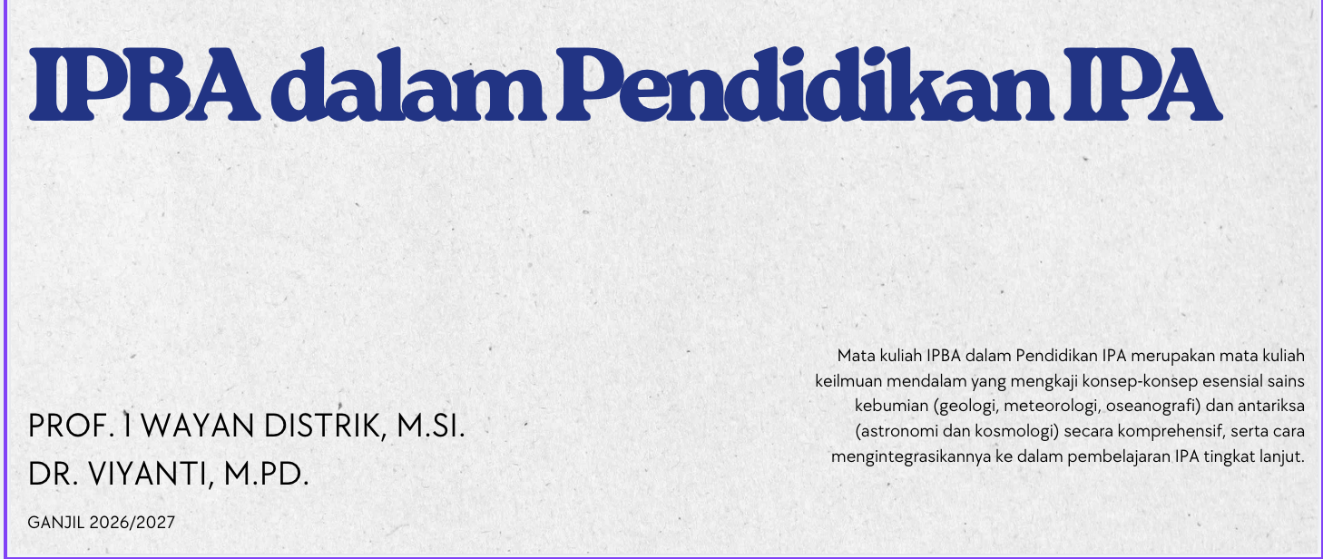 IPBA dalam Pendidikan IPA
