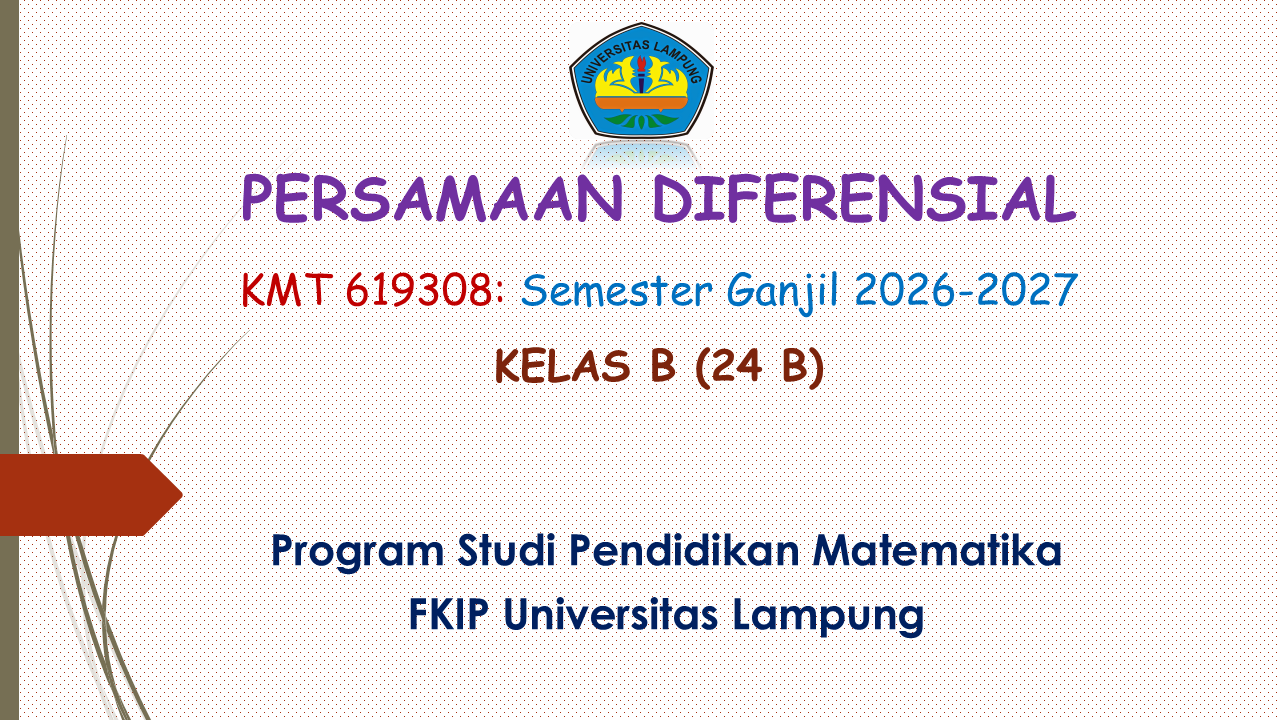 PERSAMAAN DIFERENSIAL 2026 - 24B