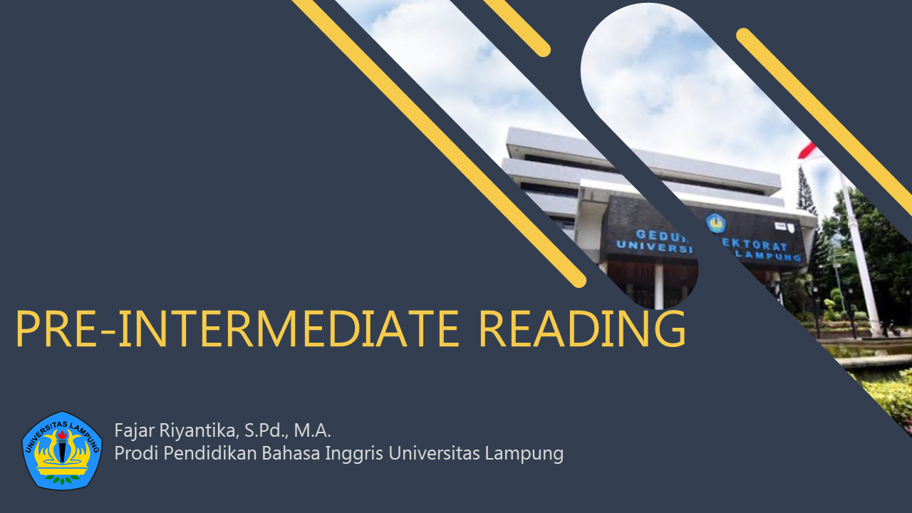 PSPBI PRE-INTERMEDIATE READING GENAP 2020/2021