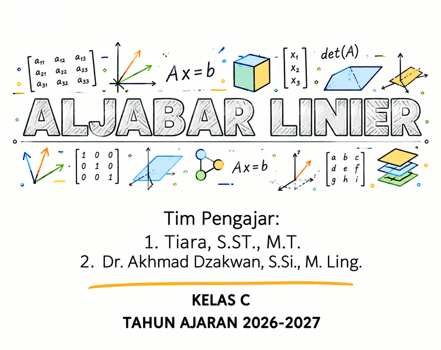 Aljabar Linier Kelas C Prodi Teknik Lingkungan TA Ganjil 2026/2027