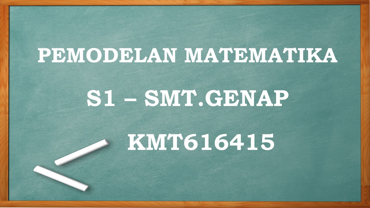 Pemodelan Matematika GENAP 2020/2021