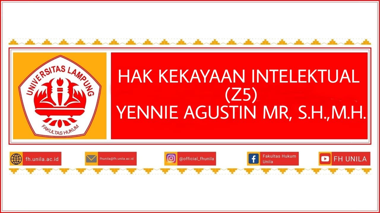 S1 Hak Kekayaan Intelektual Yennie Agustin MR Genap 2020/21