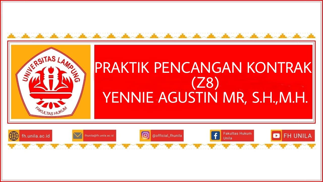 S1 Praktik Perancangan Kontrak Yennie Agustin MR Genap 2020/21