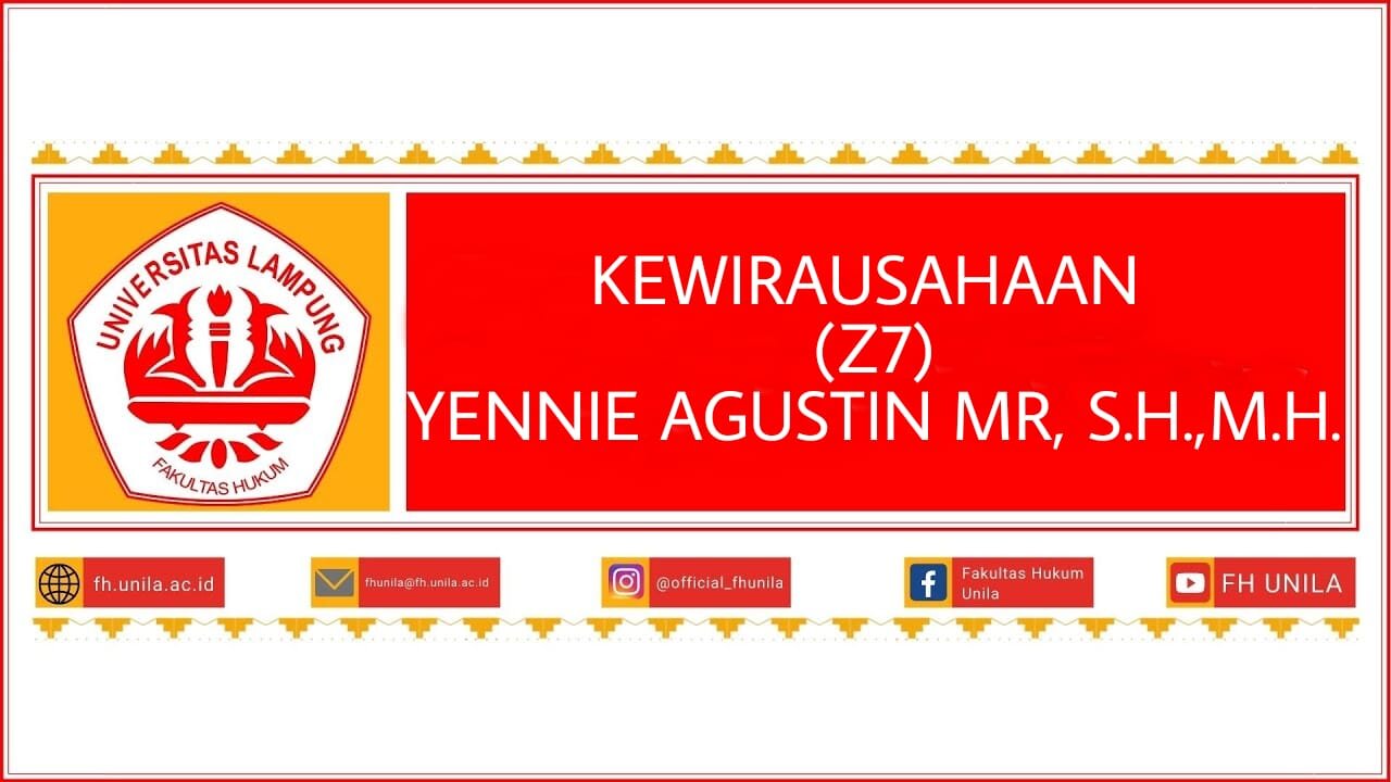 S1 Kewirausahaan Yennie Agustin MR Genap 2020/2021