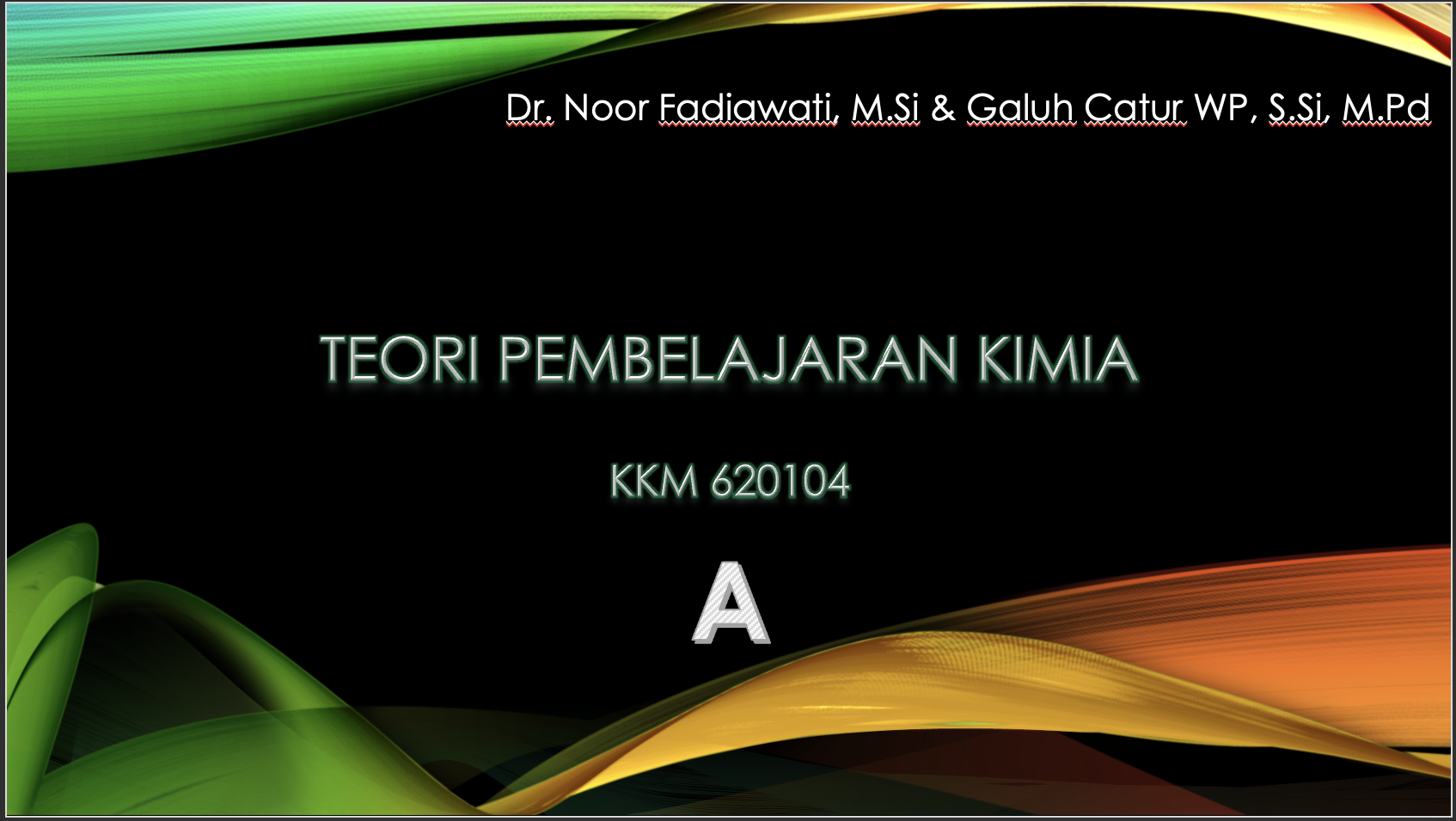 Teori Pembelajaran Kimia-A