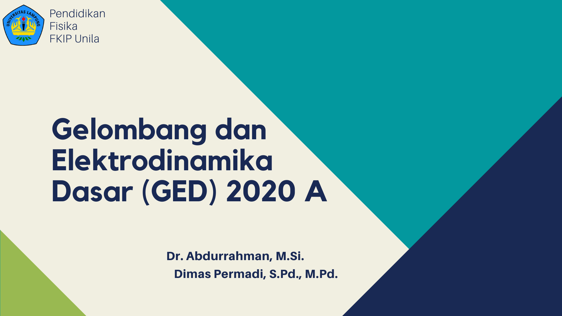 PSPF Gelombang dan Elektrodinamika Dasar A Genap 2020/2021 