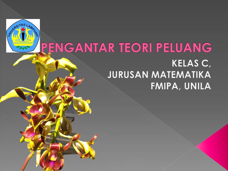 Pengantar Teori Peluang Kelas C Genap 2020/2021 Jurusan Matematika