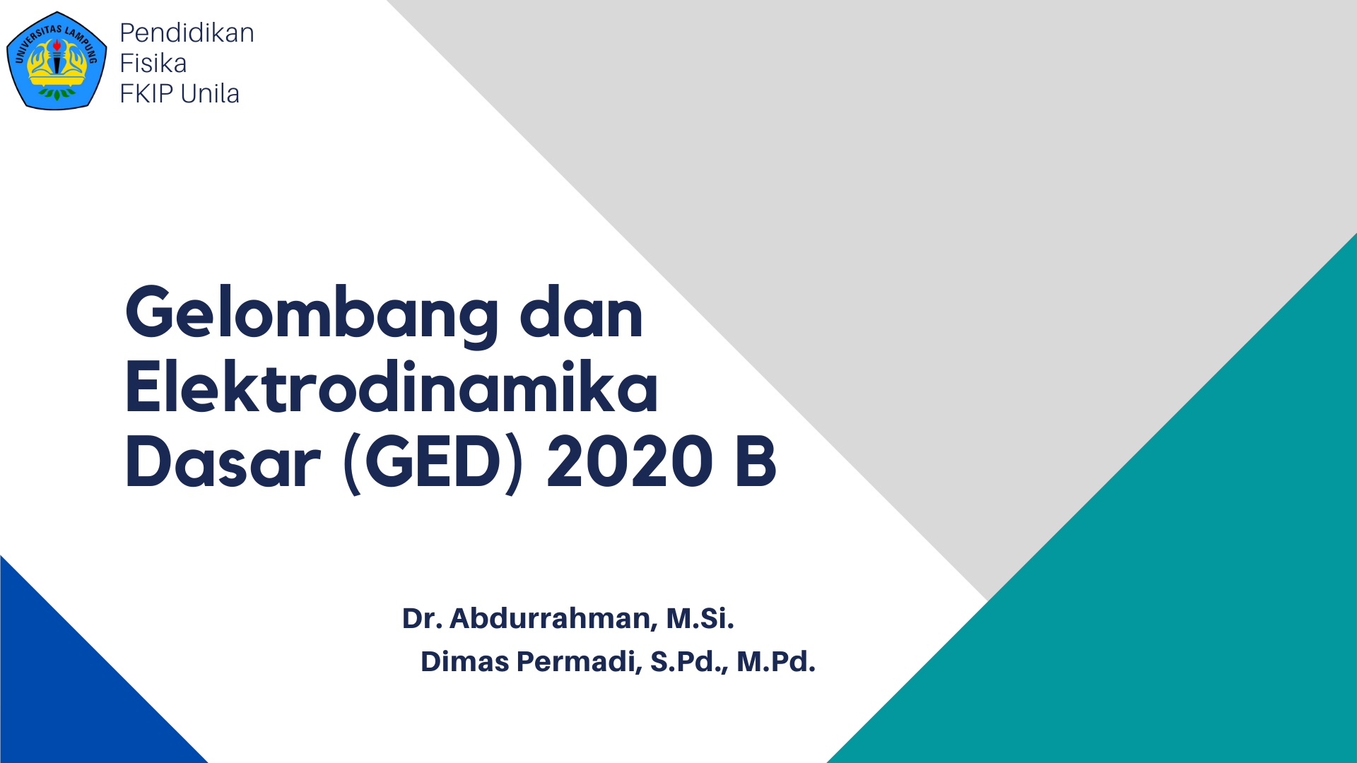 PSPF Gelombang dan Elektrodinamika Dasar B Genap 2020/2021