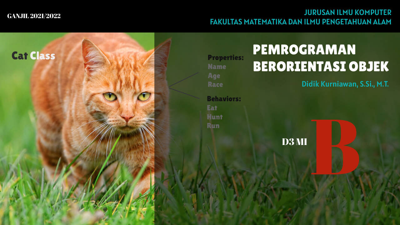 [21/22 Ganjil][D3MI] Pemrograman Berorientasi Objek KELAS B