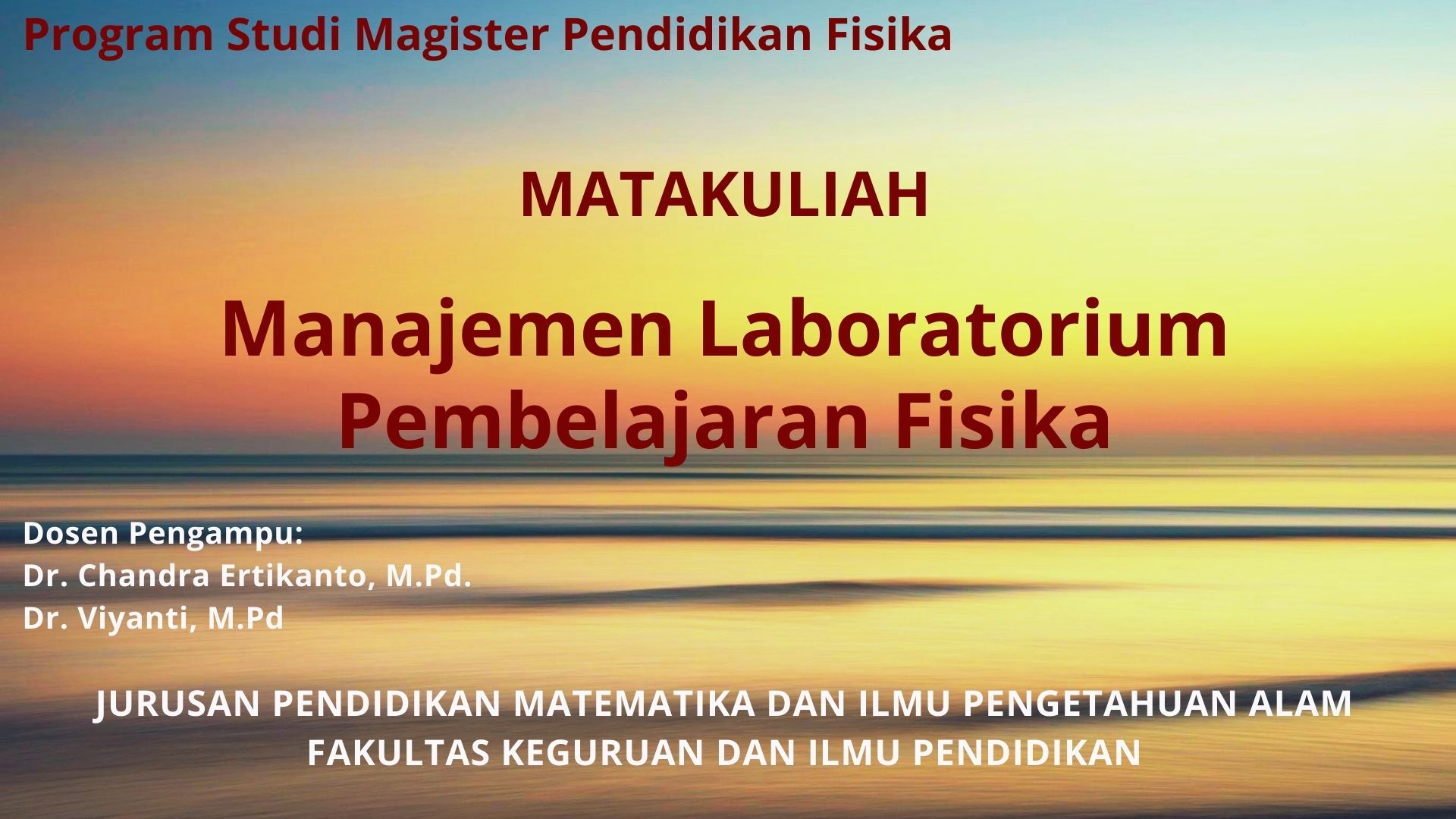 MPFis  Manajemen Laboratorium Pembelajaran Fisika