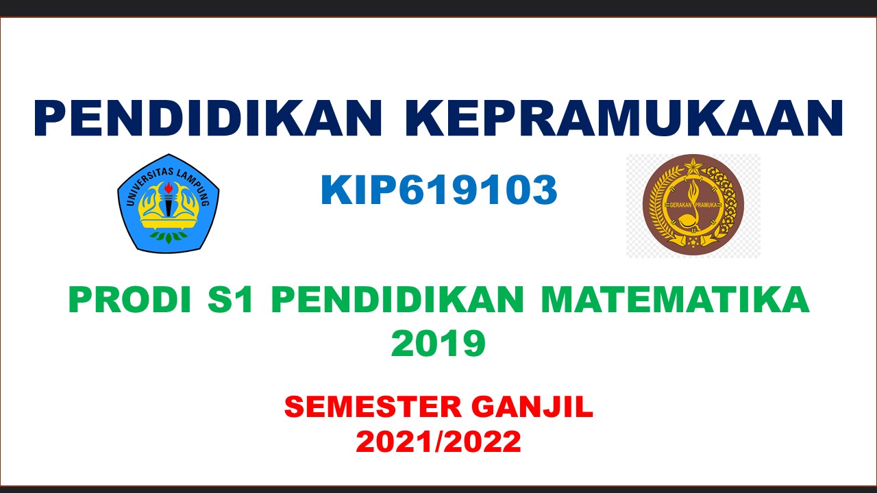 P. MATEMATIKA 2019 PENDIDIKAN KEPRAMUKAAN GANJIL 2021/2022