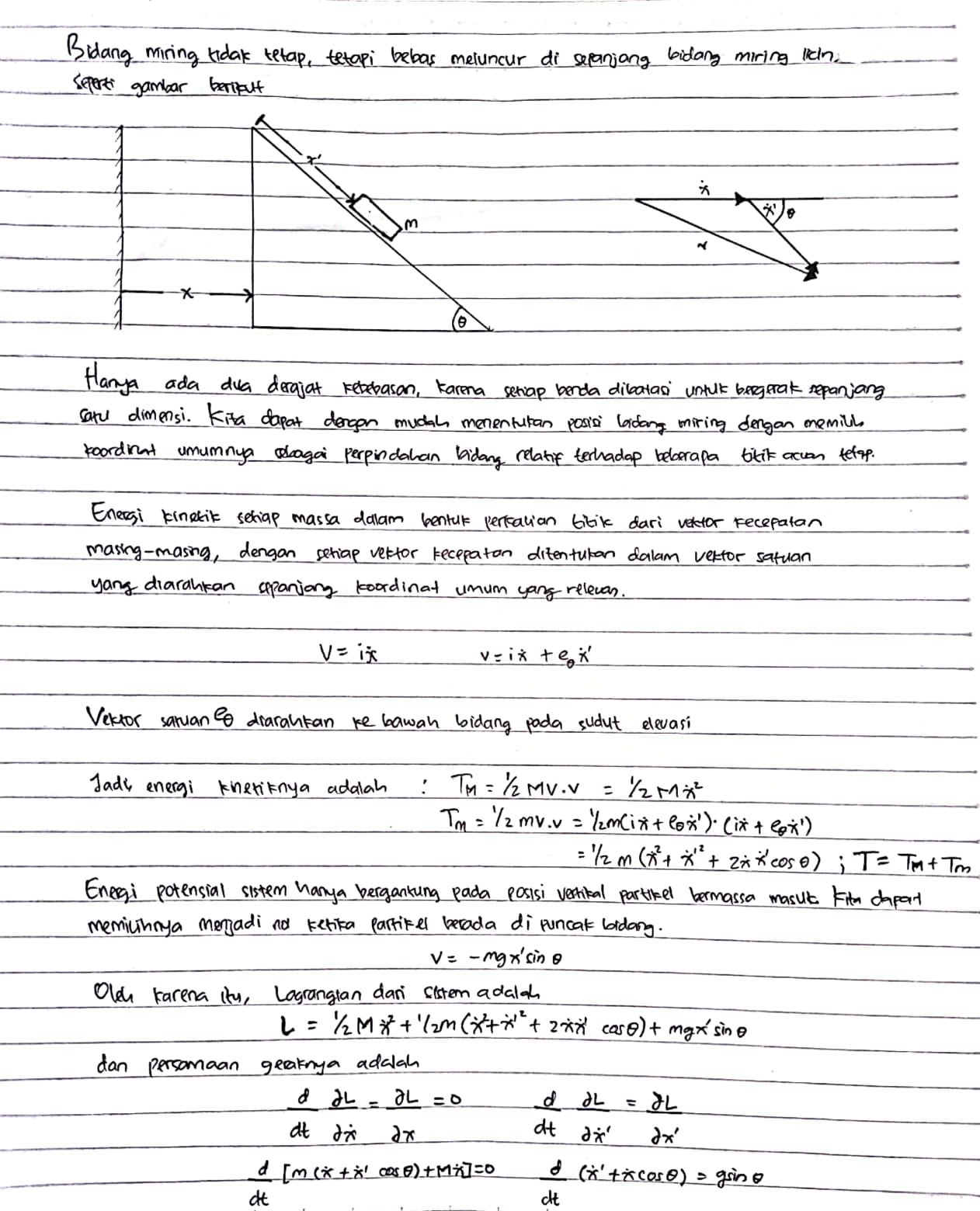 analisis bidang miring