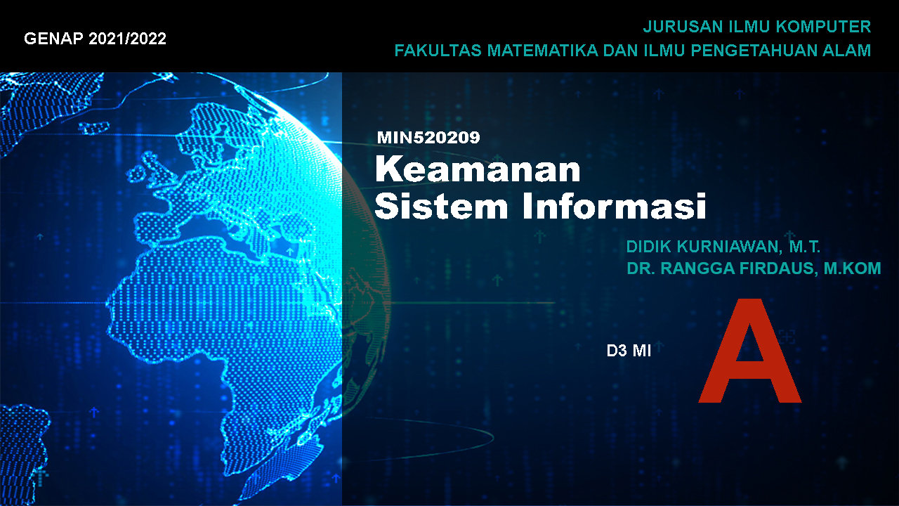 [21/22 Genap][D3 MI] Keamanan Sistem Informasi  Kelas A