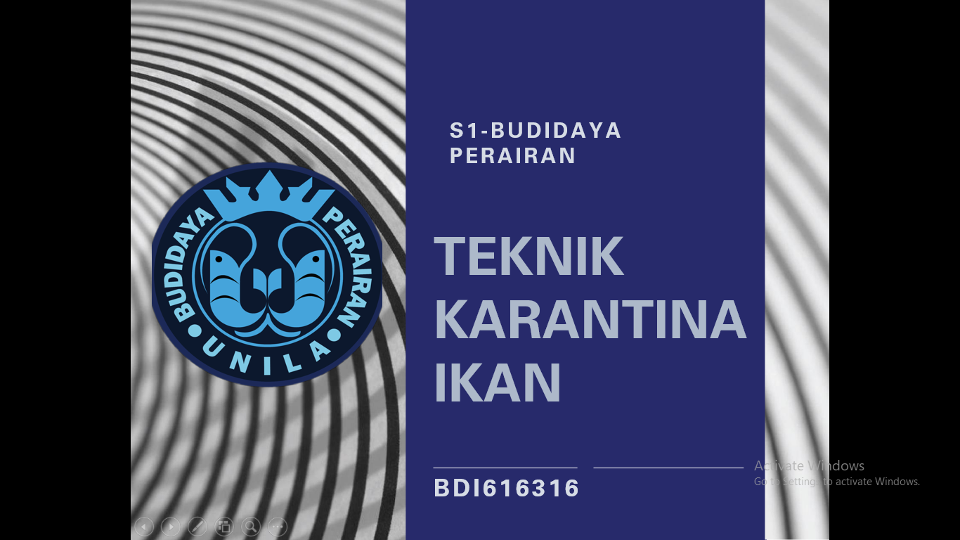 Teknik Karantina Ikan PSBDI Semester Genap 2021/2022