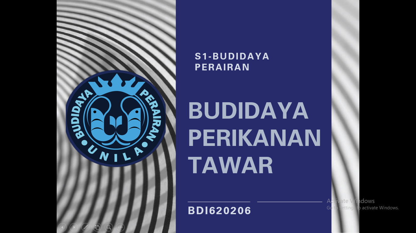 Budidaya Perikanan Tawar PSBDI  Semester Genap 2021/2022
