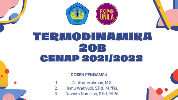 TERMODINAMIKA B GENAP 2021/2022
