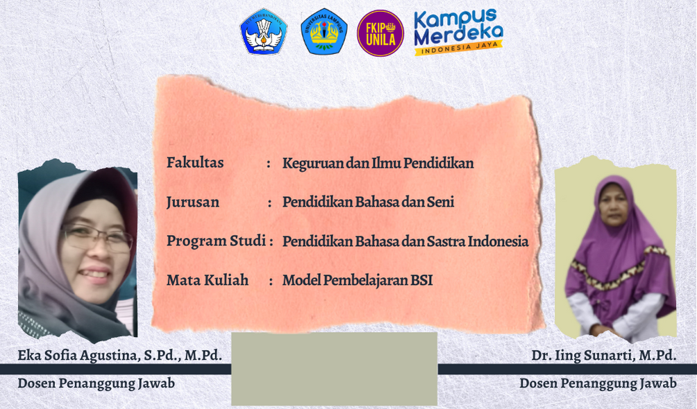 PROGRAM STUDI PENDIDIKAN BAHASA DAN SASTRA INDONESIA_MODEL PEMBELAJARAN BAHASA INDONESIA_BHS620218_KELAS B_GENAP_2021/2022